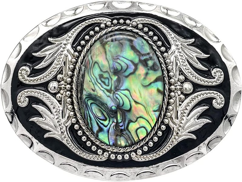 YOQUCOL Vintage American Western Cowboy Turquoise,Stone Belt Buckle for Men - Image 1